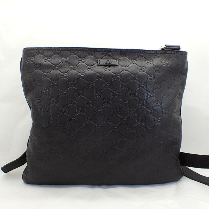 楽天市場】グッチ【GUCCI】グッチシマレザーショルダーバッグブラック 