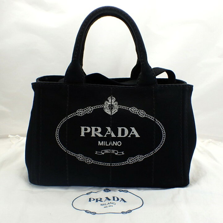 楽天市場】プラダ【PRADA】カナパ2WAYトートバッグキャンバスブラック  