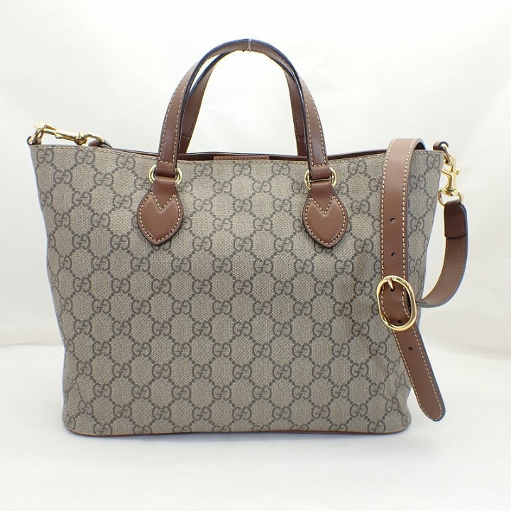 楽天市場】グッチ【GUCCI】GGスプリーム2WAYトートバッグベージュx  