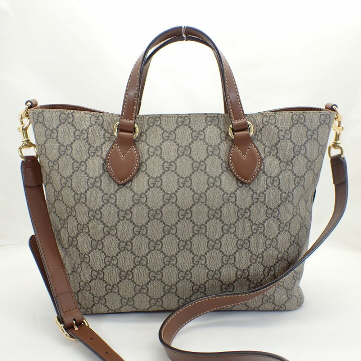 楽天市場】グッチ【GUCCI】GGスプリーム2WAYトートバッグベージュx  