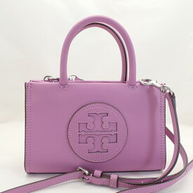 トリーバーチ【TORY BURCH】エラバイオミニトートバッグ斜め掛けショルダーパープル【中古】