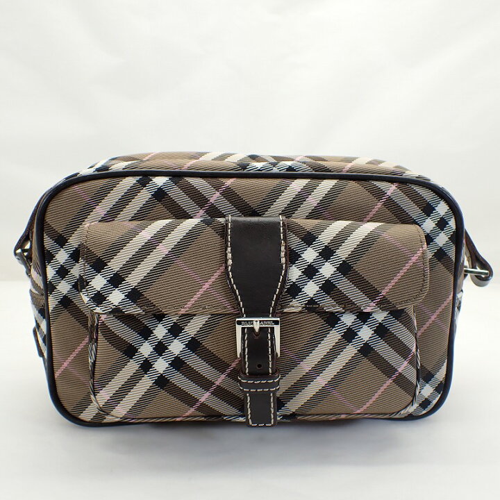 楽天市場】バーバリー【BURBERRY】ブルーレーベルナイロンxレザー斜め  