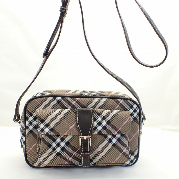 楽天市場】バーバリー【BURBERRY】ブルーレーベルナイロンxレザー斜め  