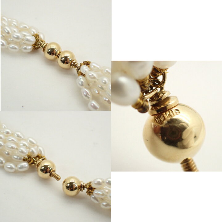 楽天市場】ミキモト【MIKIMOTO】K18金具淡水パール真珠7連ネックレス 