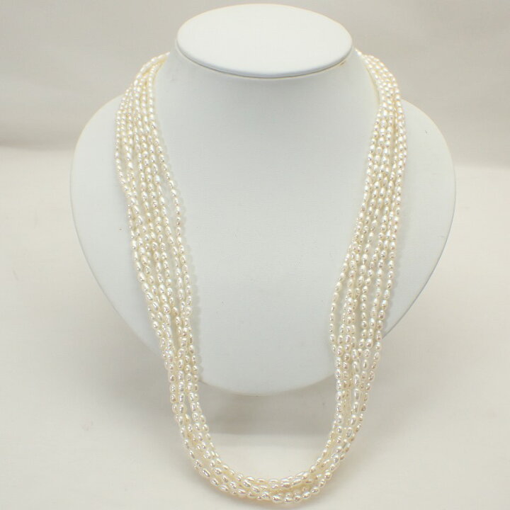楽天市場】ミキモト【MIKIMOTO】K18金具淡水パール真珠7連ネックレス  