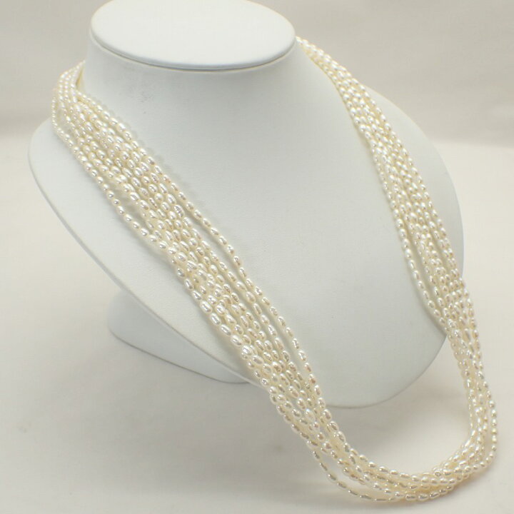 楽天市場】ミキモト【MIKIMOTO】K18金具淡水パール真珠7連ネックレス 