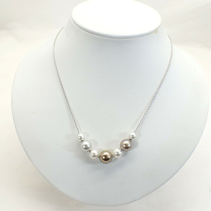 楽天市場】ミキモト【MIKIMOTO】K18WG金具真珠パール7.0-10.6mm  