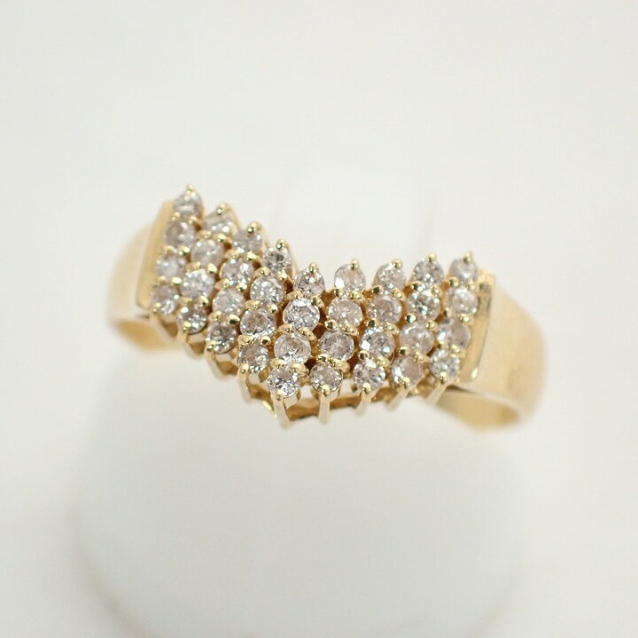 楽天市場】K18YGダイヤモンド0.30ctイエローゴールドリング13号【ノン 