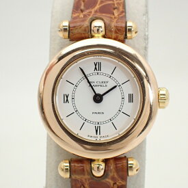 ヴァンクリーフ＆アーペル【VanCleef & Arpels】750（K18PG）ラコレクションレディースクォーツレザーベルト【中古】【VCA】