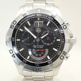 タグ・ホイヤー【TAG HEUER】アクアレーサークロノビッグデイトメンズクォーツSSブラック文字盤デイト付き＊CAF101A腕時計【中古】タグホイヤー