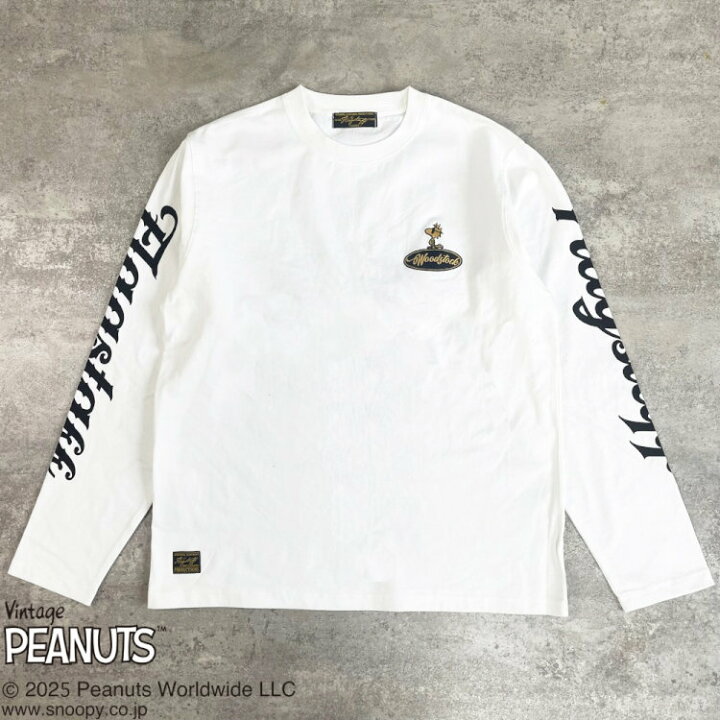 楽天市場】SNOOPY スヌーピーxFLAGSTAFFコラボ長袖Tシャツ ロンT 