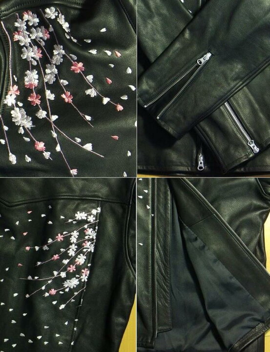 楽天市場】花旅楽団 はなたびがくだん スクリプト枝垂桜刺繍レザー 