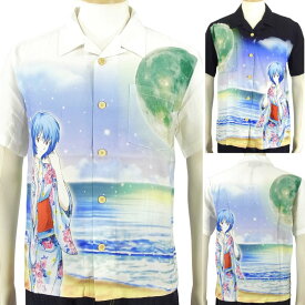 エヴァンゲリオン×錦 コラボレーヨンアロハシャツ 588320 綾波レイ 和柄 EVA アニメ