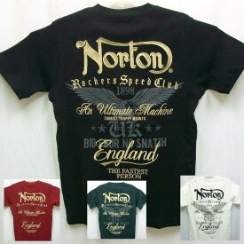 ノートン Norton 刺繍ワッフル半袖Tシャツ 232N1009 アメカジ バイカー ロッカーズ サーマル