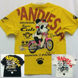 ホンダ HONDA×パンディエスタ PANDIESTA コラボ半袖Tシャツ 523503 スーパーカブ アメカジ バイク キャラクター