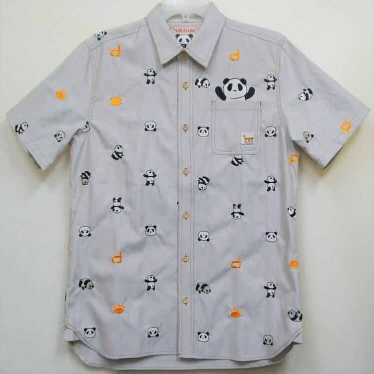 パンディエスタ PANDIESTA JAPAN 半袖シャツ 582208 モノグラムパンダ アメカジ キャラクター | JAPANESQUE