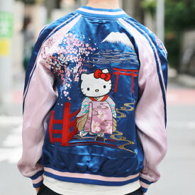 ハローキティ 刺繍スカジャン HKSJ-001 花魁キティ サンリオ 和柄