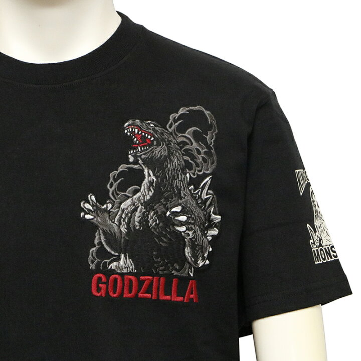 楽天市場】ゴジラ 刺繍 半袖Tシャツ （ GZL-2503 ） 半袖 Tシャツ  