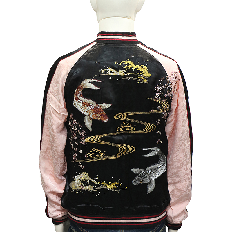 楽天市場】JAPANESQUE ジャパネスク 枝垂れ桜と鯉 柄 刺繍 和柄