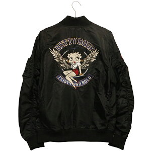 NEVERMIND × BETTY BOOP �E�C���O �x�e�B�u�[�v �� �h�J MA-1 �t���C�g�W���P�b�g �i BBN-2526 �j MA-1 �~���^���[ �t���C�g �W���P�b�g �o�C�J�[ �J�W���A�� �A���J�W �x�e�B �u�[�v �E�C���O �� �h�J ��