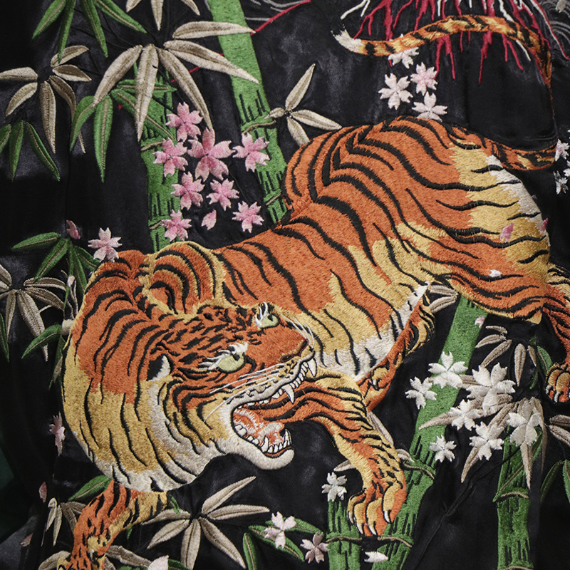 楽天市場】さとり/satori 桜と虎 刺繍 和柄 リバ−シブル スカジャン