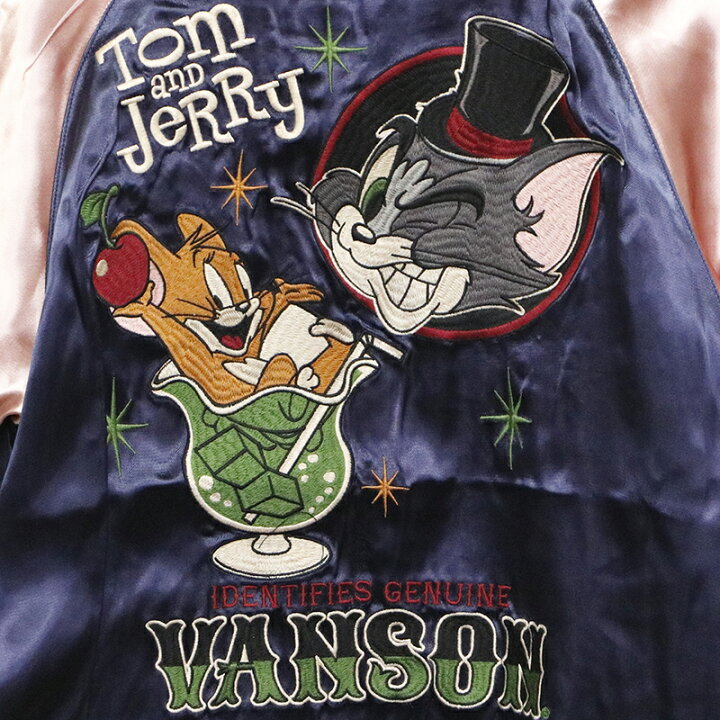 楽天市場】VANSON × TOM＆JERRY トムとジェリー 刺繍 リバ−シブル 