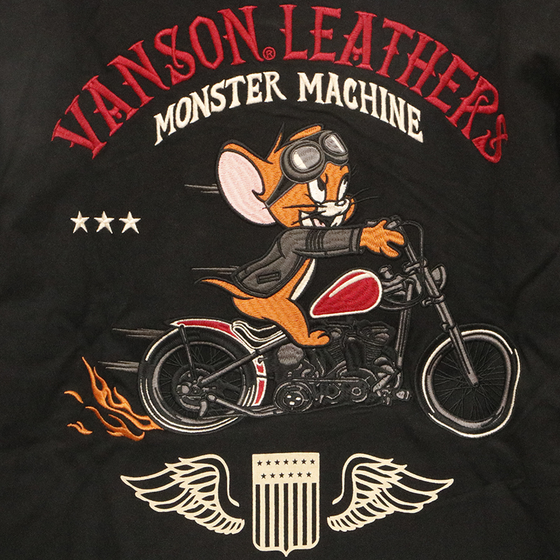楽天市場】VANSON × TOM＆JERRY ジェリー×アメリカンバイク 刺繍 天竺