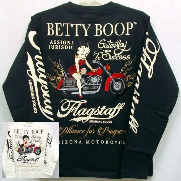 楽天市場】BETTY BOOP ベティブープxFLAGSTAFFコラボ長袖Tシャツ 