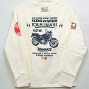 カミナリ 長袖Tシャツ ロンT KMLT-221 カミカゼ カワサキゼファー アメカジ レトロ 旧車 バイク 大きいサイズXXL 3L