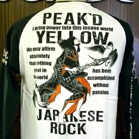 Peak'd Yellow ピークドイエロー長袖Tシャツ PYLT-152 ジャパニーズロック/和柄 お姉ちゃん 女の子 ロック ギター