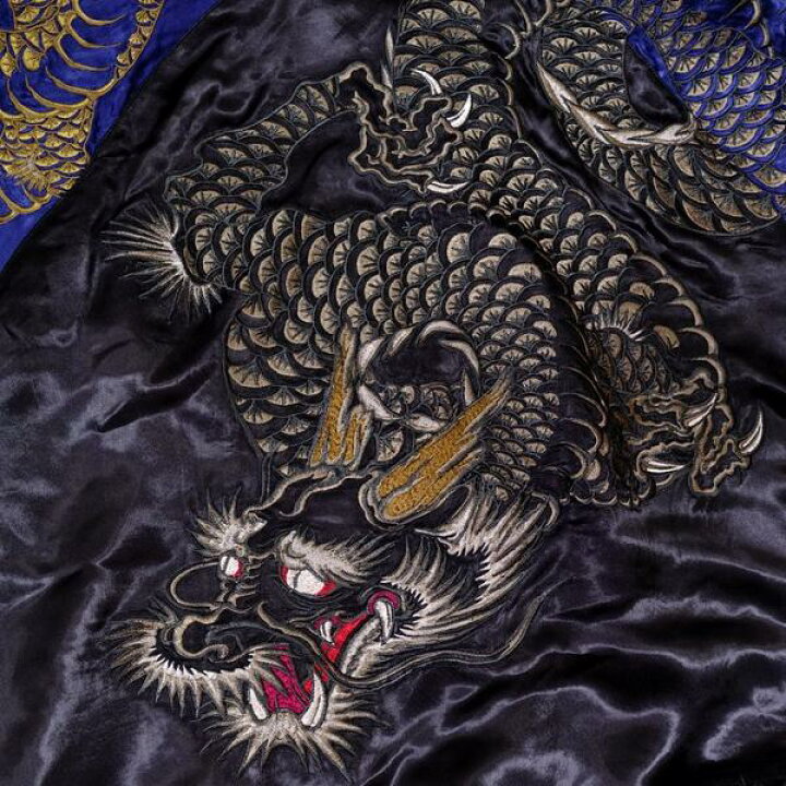 楽天市場】SATORI さとり 金銀阿吽龍刺繍スカジャン GSJR-026 和柄 
