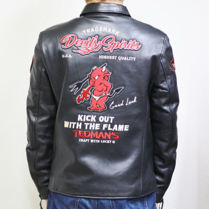 楽天市場】テッドマン TEDMANラムレザー衿付ライダースジャケット TDRJ 
