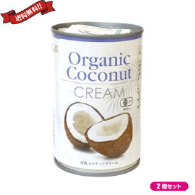 【スーパーSALE！ポイント6倍！】ココナッツクリーム ココナッツミルク 乳製品 豆乳 アレルギー 有機ココナッツクリーム 400ml 2個セット