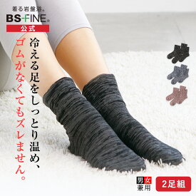 ［2足組］[BSファイン]しっとりぽかぽかソックス【公式】｜あったか 温かい 暖かい 厚手 レディース メンズ 冷えとり靴下 足 足元 つま先 かかと ガサガサ ひび割れ おやすみ 着る岩盤浴 BSFINE
