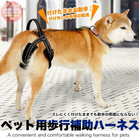犬 歩行補助ハーネス 介護ハーネス 付けたままお散歩 ズレにくい 光を反射 サポーター 後足 サポート 介護 ペット