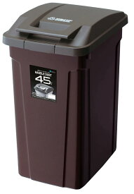 アスベル ゴミ箱 屋外 ベランダ 45L フタ付き 外置き しっかりロック 日本製 カラス対策 ブラウン 開閉簡単 幅31.5×奥行42.3×高さ61.8cm SPハンドル付ダストボックス A6726 ASVEL