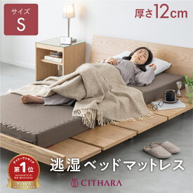 【楽天ランキング1位受賞】 送料無料 シサーラ CITHARA マットレス S シングル 高硬度 通気性 3つ折り 折りたたみ 硬め 波形 凹凸 リバーシブル 抗菌 防臭 収納 厚さ 12cm ベッドマット 床置き 敷布団 お昼寝 ごろ寝 日本製 メーカー直販 アーケム ブリヂストン