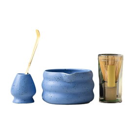 4x抹茶道具セットボウルと泡立て器付きポータブルツール, 紫