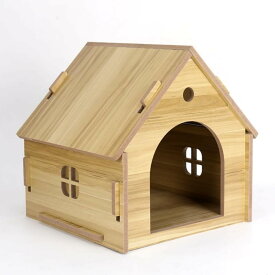 猫舍 犬舎 ペットハウス 犬 室内 木目調 サイズ 屋外 猫ハウス 窓付き 組み立て簡単 工具不要 犬小屋 猫小屋 木製ゲージ 小型犬 おしゃれ かわいい (XL)