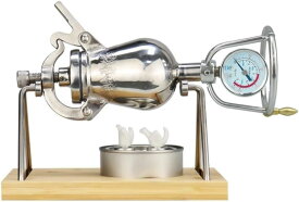 ポン菓子機 ポン菓子機械 304 ステンレス鋼 ミニ中国の伝統的なレトロなポップコーンメーカーの装飾、家族の集まりのパーティーの楽しみのためのポップコーン圧力鍋 (280)