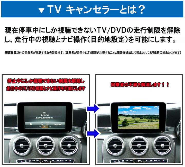 楽天市場】メルセデス ベンツ GLAクラス(X156) TVキャンセラー/テレビ 