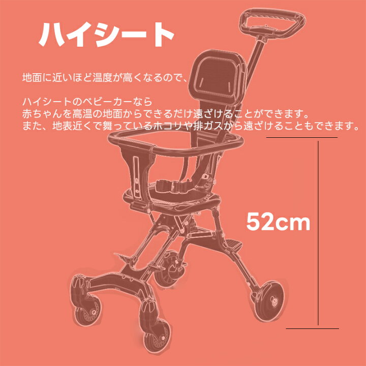 楽天市場】【タイムセール1日延長！30％オフ】ベビーカー 折りたたみ 