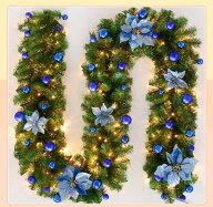 【2.7m】クリスマス 飾り LED付き（電池別売り） ガーランド かわいい　デコレーションモール　クリスマ…
