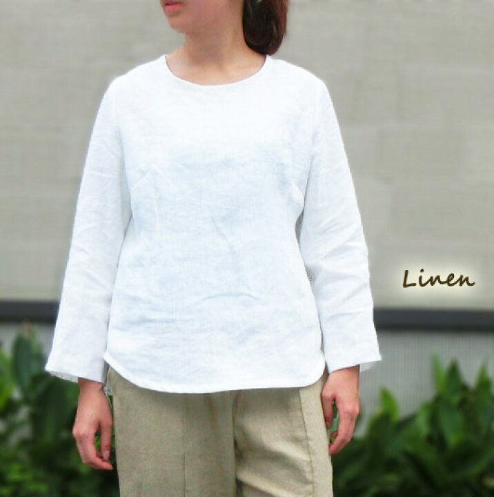 楽天市場 裾ラウンドブラウス リネン100 ブラウスノーアイロンokゆったりサイズsサイズxlサイズｔシャツ型ブラウス麻ブラウス重ね着天然素材ミセスファッション代30代40代50代60代 Obl 08 ナチュラル トップス 自分サイズでつくる Bst Apparel