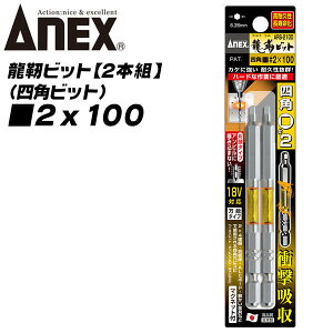 ANEX ���x�l�p�r�b�g �Г��^�C�v 2x100 �g�[�V�����r�b�g �C���p�N�g �d���h���C�o�[ 18V�Ή� ���ϋv ���x�� �Ռ��z�� ���z���� �ϐk���� ��H ���ݍ��ݖh�~ �Г��r�b�g 2�{�g �l�p�r�b�g ARS-2100 