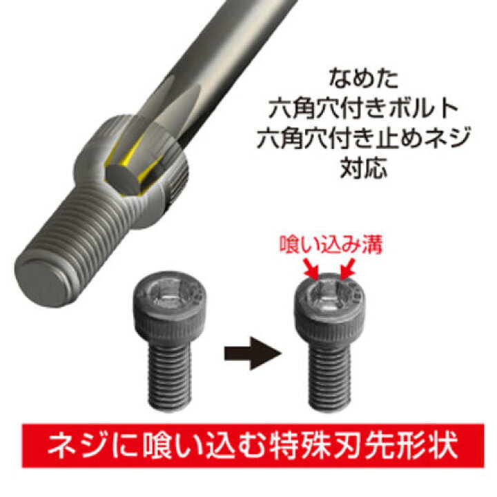 楽天市場】ANEX 取替用 六角ネジとりビット ネジとりインパクト専用 