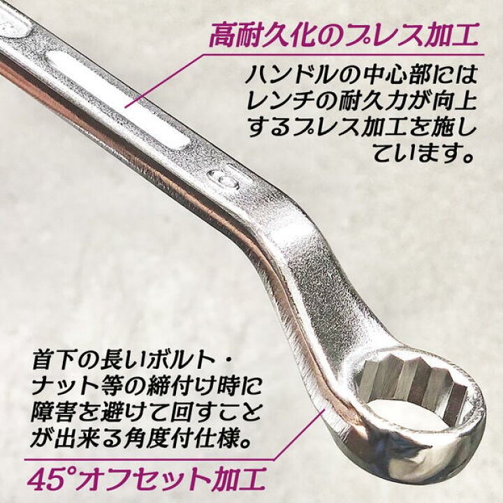 楽天市場 クラブツール 両口メガネレンチ 21x26 45度オフセット付き 高品質日本製 本締め可能 角度付仕様 ミリサイズ ミリ規格 21mm 26mm 自動車 整備 メンテナンス 工具 ツール 機械 設備 バイク 建築 鳶 国産 燕三条 45 Sw 2126 Crab 作業工具の専門店queen Bee