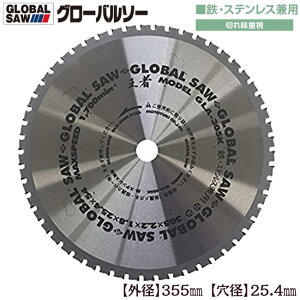 ���g���L �O���[�o���\�[ �O�a355mm �S/�X�e�����X���p �ɔ��n �؂ꖡ�d���^�C�v �ʎ����ݐn ���n�݌v �ᑬ�^�`�b�v�\�[�ؒf�@ ���� GLA-355K