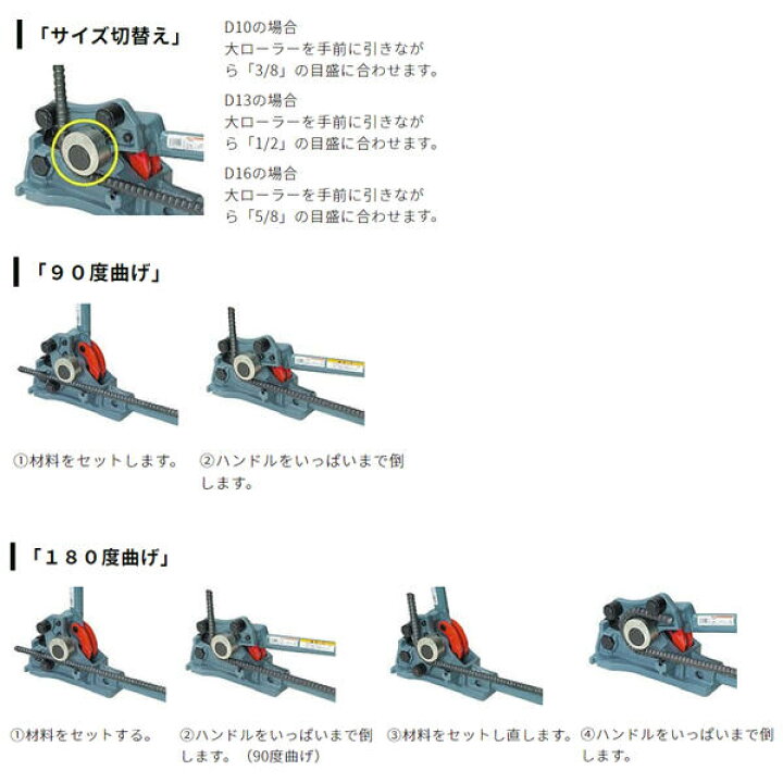 楽天市場】MCC カットベンダー 呼び 16 棒鋼 (10) 13 16 異形棒鋼 (D10 