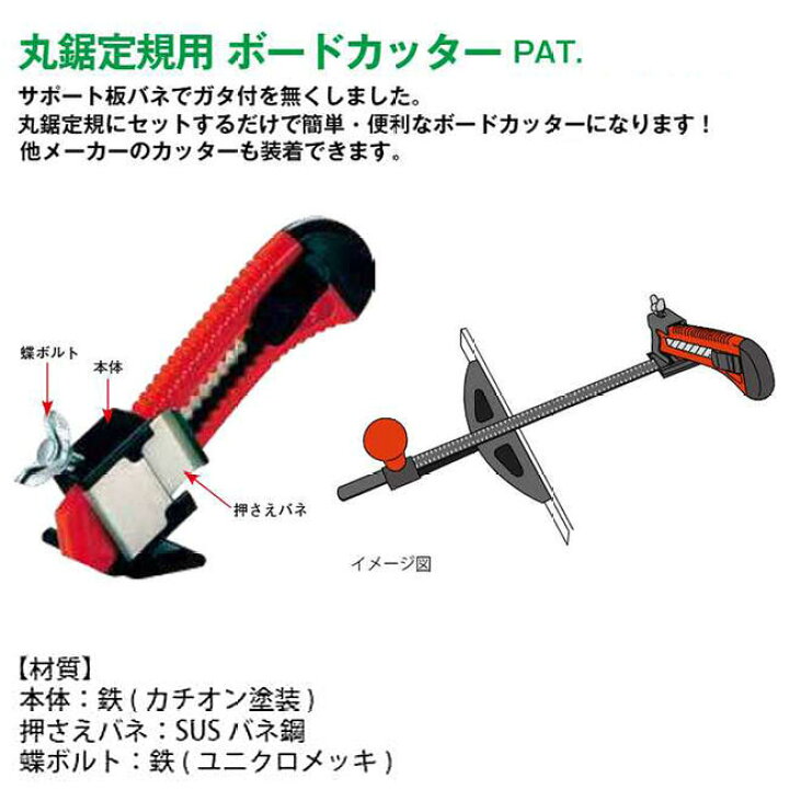 楽天市場】MKK 丸鋸定規用 ボードカッター アタッチメント本体 他 